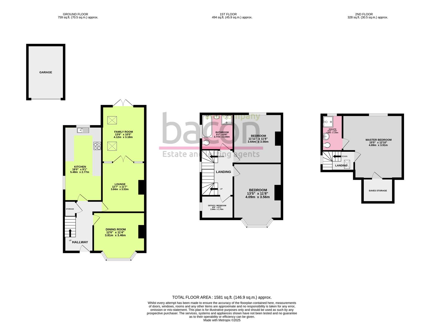 Floor Plan | House - Semi-Detached | Evelyn Road, Worthing | For Sale